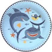 Tallrik Hajmotiv 8p Happy Party.