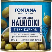 Oliver Halkidiki utan kärna 290g Fontana.