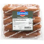 Vildsvinskorv 86% Kötthalt 1,5kg Lindvalls.