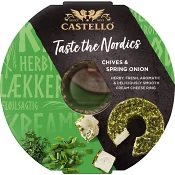 Färskost gräslök &amp; vårlök 125g Castello.
