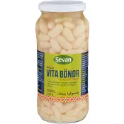 Vita bönor 560g Sevan.