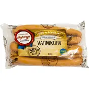 Varmkorv 58% Kötthalt 360g Rybergs Charkuteri.
