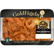 Kycklingbröstfilé strimlad paneng red curry 600g Guldfågeln.