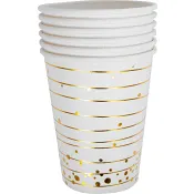 Mugg vit guldfolie 6p Pictura.