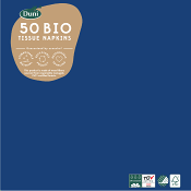 Servetter Enfärgade Mörkblå 50st Duni.