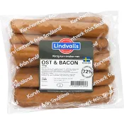 Grillkorv Ost och Bacon 72% Kötthalt 1,5kg Lindvalls Chark.