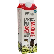 Mjölkdryck Standard Laktosfri 3% 1l Grådö Mejeri.