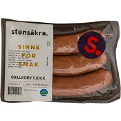 Grillkorv Tjock 64% Kötthalt 300g Stensåkra.