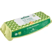 Ägg Frigående höns M/L 12-p KRAV Klöverbergsgården.