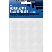 Möbeltassar självhäftande Vita 20mm 16p ICA.