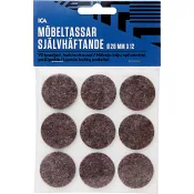 Möbeltassar självhäftande Brun 28mm 12p ICA.
