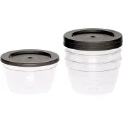 Burk med lock Grå 0,17l 4-p ICA.