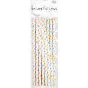 Papperssugrör jumbo prickar 8p Pictura.