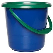 Hink med lock Blå/grön 5l Nordiska Plast AB.