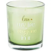 Fylld ljuslykta Leo Grön ICA.