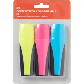 Överstrykningspenna 3-p ICA.