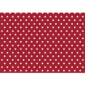 Julpapper Prickar Röd/Vit 0,7x3m ICA.