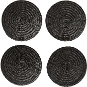 Underlägg Nilla Svart 10cm 4-p Hemtex 24h.