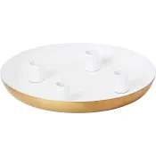 Ljusstake vit 4ljus metall.