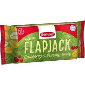Flapjack Cranberry &amp; pumpkin seed Glutenfri 85g Semper.