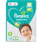 Blöjor Baby-Dry air Strl 6 13-18kg 42-p Pampers.
