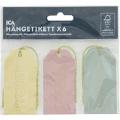 Hängetiketter Hurra 6 st.