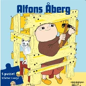 Alfons Åberg Pusselbok : 5 pussel med 12 bitar i varje.