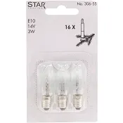 Reservlampa 3-p E10 14V 3W Star Trading.