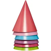 Partyhattar Enfärgade 6-p.