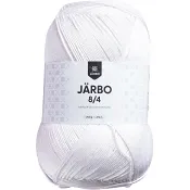 Virkgarn 8/4 Vit 200g Järbo.