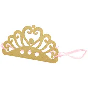 Tiara guld glitter 6-p Happy Party.