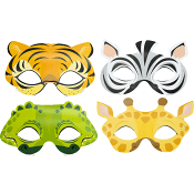 Partymasker Djur 8-p Happy Party.