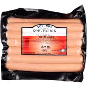 Sorunda Grill 65% Kötthalt 1kg Sorunda Korvfabrik.