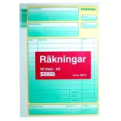 Räkningsblock A5 50 blad Sense.