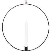Ljusring Svart 36cm.