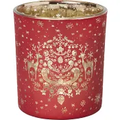 Ljuslykta Xmas röd ICA.