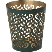 Ljuslykta smilla grön metall.