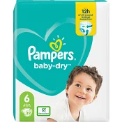 Blöjor BabyDry S6 13-18kg 39p ValuePack Pampers.