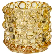 Bubble ljuslykta amber H8,5.