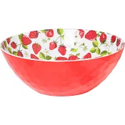 Melaminskål Jordgubbe D22cm ICA.