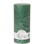 Blockljus olivolja grön 6x12cm ICA.