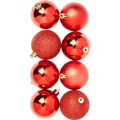 Julkulor Röd 8-p 8cm ICA.