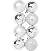 Julkulor Silver 8-p 8cm ICA.