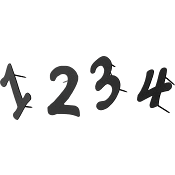 Adventsiffror Svarta 1-4 1-p.