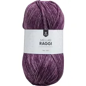 Garn mellanraggi plommon/lila 100g Järbo.