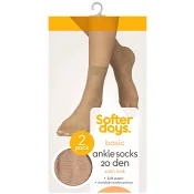 Ankelstrumpa 20den 36-41 2p beige Softer Days.