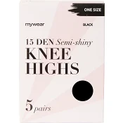 Knästrumpa 5p 15Den Svart Onesize mywear.