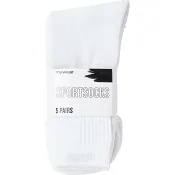 Sportsocka 5p vit 36/40 mywear.