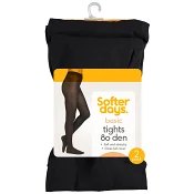 Strumpbyxa 80den L 44/48 2p svart Softer Days.