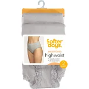 Trosa seamless spets High waist L/XL 2p ljusgrå Softer Days.